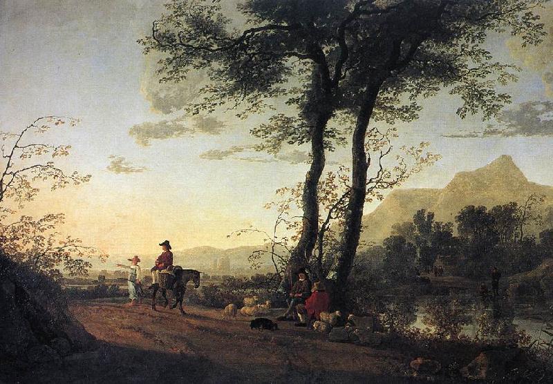 CUYP, Aelbert A Road near a River sdfg oil painting picture